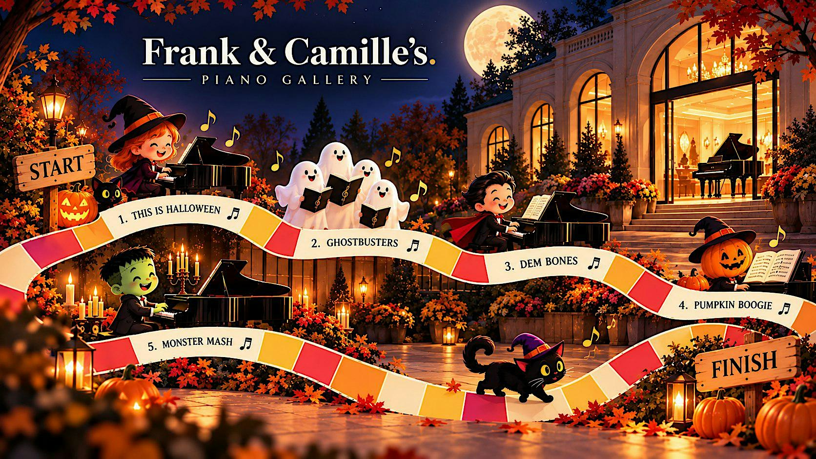 Event flyer for Halloween Melody Lane